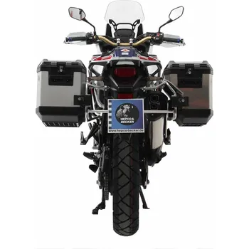 Zavazadlo na motocykl Hepco and Becker sada bočních kufrů včetně montážní sady HEPCO&BECKER XPLORER stříbrné pro HONDA CRF1000L AFRICA TWIN (2016-2017)
