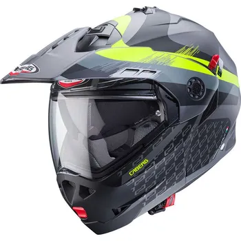 Helma na motorku Helma na moto Caberg Tourmax X Sarabe matt gun metal/black/yellow fluo vel.M