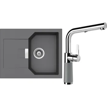 Granitový dřez Set Schock S15-9 (dřez Manhattan D-100XS Croma + baterie SC-540.120 Croma)