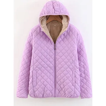 Dámská softshellová bunda Prošívaná přechodová bunda s měkkou podšívkou Barva: Fialová, Velikost: M