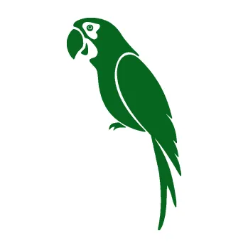 Samolepicí dekorace na vozidlo Papoušek 009 levá (20 - tmavě zelená) SAMOLEPKA NA AUTO, NÁLEPKA, FÓLIE, POLEP, TUNING, VLASTNÍ TEXT, TISK, AUTOSAMOLEPKY.cz, POLEPY, OBRÁZEK, LOGO, 3D STICKERS