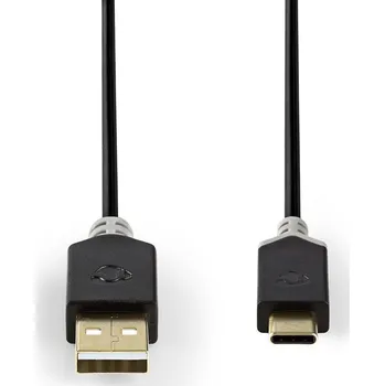 Datový kabel Nedis CCBW60600AT10 propojovací kabel USB 2.0 zástrčka USB A - zástrčka USB C, 1 m, antracit