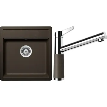 Granitový dřez Set Schock S11-4 (dřez Mono N-100S Bronze + baterie SC-510 Bronze)