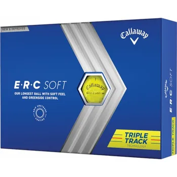 Golfový míček Callaway ERC Soft 2023 Yellow Triple Track 12 Golfové míčky