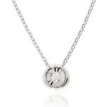 Zlatnictví Helios Řetízek z bílého zlata s diamantovým přívěskem