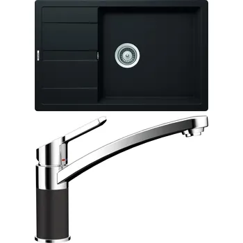 Granitový dřez Set Schock S19-5 (dřez Manhattan D-100LS Nero + baterie SC-90 Nero)