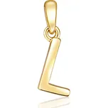 JVD Stříbrný pozlacený přívěsek - písmenko L SVLP0948XH2GO0L