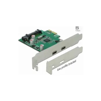 Delock PCIe x1 > 2x externí SuperSpeed USB 3.2 Gen 1, USB řadič