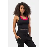Nebbia Sportovní slim-fit crop tílko 422 černé - S