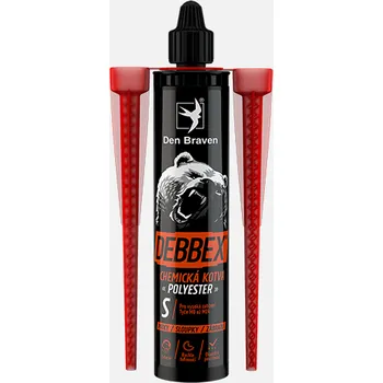 Průmyslové lepidlo Den Braven Chemická kotva POLYESTER šedá Varianta: Chemická kotva POLYESTER, kartuše 380 ml, šedá, Objem: 380 ml, obal: kartuše