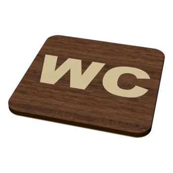 Informační tabulka Pelisport Dřevěný kombi piktogram WC 8 x 8 cm