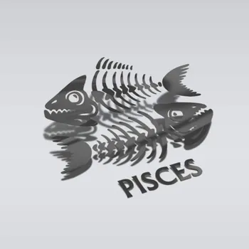 Samolepicí dekorace na vozidlo Samolepka Ryby - Pisces - 10x9