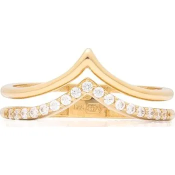 Prsten Zlatý prsten STARLIT se zirkony 200014431-56