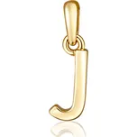 JVD Stříbrný pozlacený přívěsek - písmenko J SVLP0948XH2GO0J