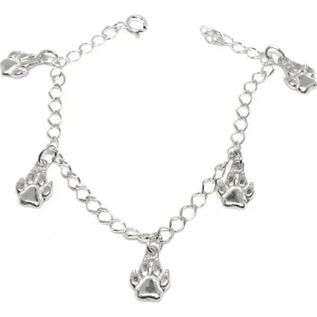 Náramek Stříbrný náramek tlapky - RDN2 tlapka (Stříbrný náramek s tlapkami)