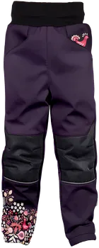 Dívčí kalhoty WAMU Softshellové kalhoty zateplené sova/fialové