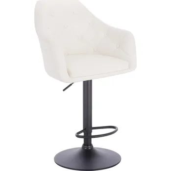 Křeslo Maskérské křeslo ekokůže Hamar na černém talíři - bílé