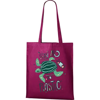 Plátěná taška Stop plastům!, Barva Purpurová, Velikost 40×45 cm, Canvas Nákupní taška Bezvatriko.cz 1737