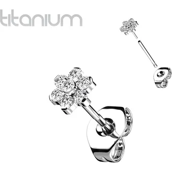 Piercing Šperky4U PUSH IN náušnice TITAN, 1 kus - TIT1197-C