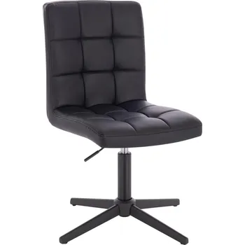 Křeslo Kosmetické křeslo ekokůže Vestland na černém kříži - černé