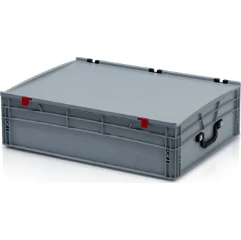 Přepravka na jídlo Přepravka EURO s víkem 80x60x23,5 - 1 madlo na krátké straně