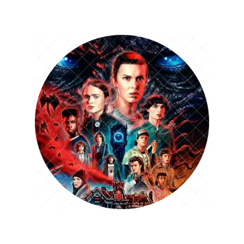 Jedlá dekorace na dort STRANGER THINGS, VARIANTA Jedlý papír 1652