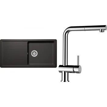 Granitový dřez Set Schock S3-9 (dřez Toledo D-100L Stone + baterie Epos.120 Chrom)