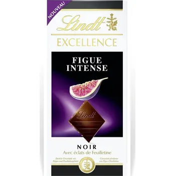 Čokoláda Lindt Excellence Figue Intense hořká čokoláda s kousky fíků 100 g