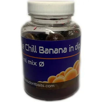 Boilies Mastodont Baits Boilies Chill Banana v dipu 150ml mix průměrů