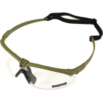 NUPROL NUPROL ochranné brýle BATTLE PRO'S (s vložkou), čirá skla - Zelená