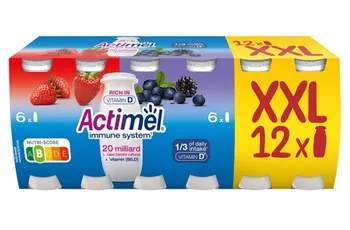 Actimel Probiotický jogurtový nápoj s vitamíny 12x 100 g jahoda/borůvka