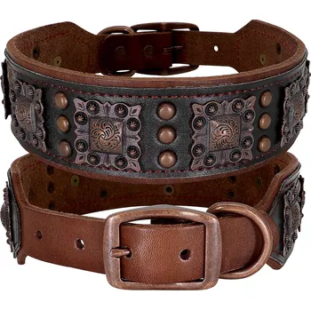 Obojek pro psa PET ARTIST Robustní kožený obojek pro psy Barva: Černá, Velikost: L