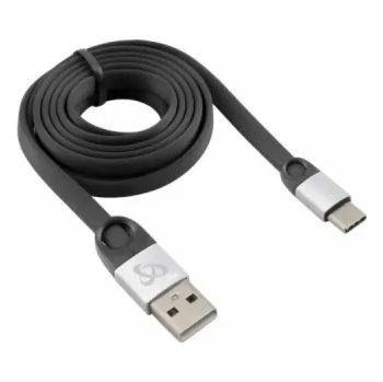 Datový kabel Sbox USB 2.0-Type-C/2.4A black/silver 1.5M