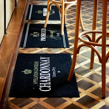Rohožka Černá podlahová rohožka Prosecco wine - 75*50*1cm