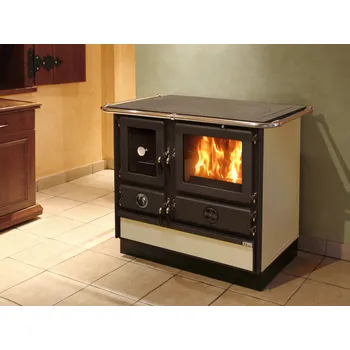 Sporák na tuhá paliva MBS SD SUPER THERMO MAGNUM TV krémový, levý