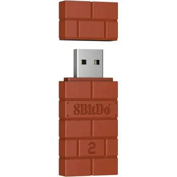 Herní příslušenství 8BitDo USB Wireless Adapter 2 Brown (Switch,Steam,PC,Mac)