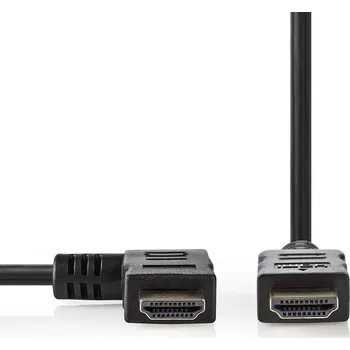Video kabel Nedis Kabel High Speed HDMI™ s Ethernetem | HDMI Konektor - HDMI Konektor Levý Úhlový | 1,5 m | Černá barva