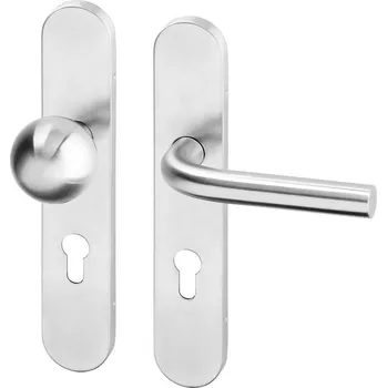 Dveřní kování ACT SERVIS ACT - Lida OV nerez Provedení: PZ (vložkový zámek), Povrch: IN - nerez, Rozteč: 72 mm