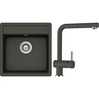 Granitový dřez Set Schock S20-4 (dřez Nemo N-100S Asphalt + baterie Epos.120 Asphalt)