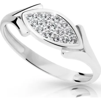 Prsten Zásnubní zlatý prsten DF 2331 se zirkony