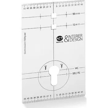 Dveřní kování ACT SERVIS ACT - Montážní šablona Povrch: Hliník