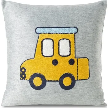 Povlak na polštářek ArtFir Povlak na polštář ALVIN 1 | žluté autíčko 45 x 45 cm
