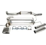 TA Technix sportovní nerezový catback výfuk VW Golf IV htb VR6 4Motion (1J, 99-05), 1x 85x150 mm rovná nerezová koncovka s pertlem