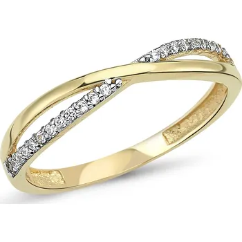 Prsten Lillian Vassago Jemný zlatý prsten se zirkony LLV46-GR006 Velikost prstenu: 62