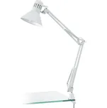 Eglo 90872 FIRMO - Pracovní stolní lampička bílá (Naklápěcí bílá stolní lampa na pracovní stůl )