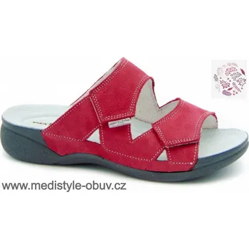 Dámská zdravotní obuv MEDISTYLE MARÍNA 9M-H15/TL pantofel červený, --- - 41