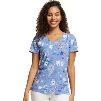 Dámská halenka Dámská zubařská halena s dentálním potiskem Dickies DK852 FGFU Velikost: XL