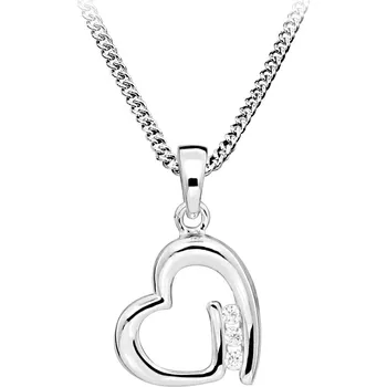 Náhrdelník Silver Cat Romantický stříbrný náhrdelník Srdce SC477 (řetízek, přívěsek) + 2 měsíce na vrácení zboží