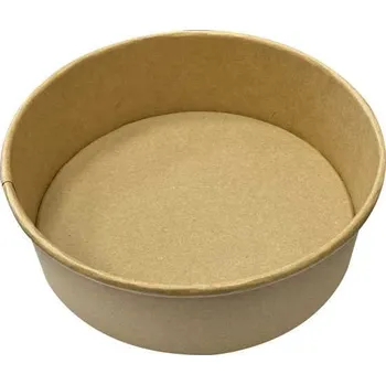 Jednorázové nádobí miska papírová kulatá 1100 ml na salát - kraft (50 ks/balení)