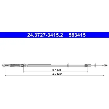 Brzdový systém Tažné lanko, parkovací brzda ATE 24.3727-3415.2